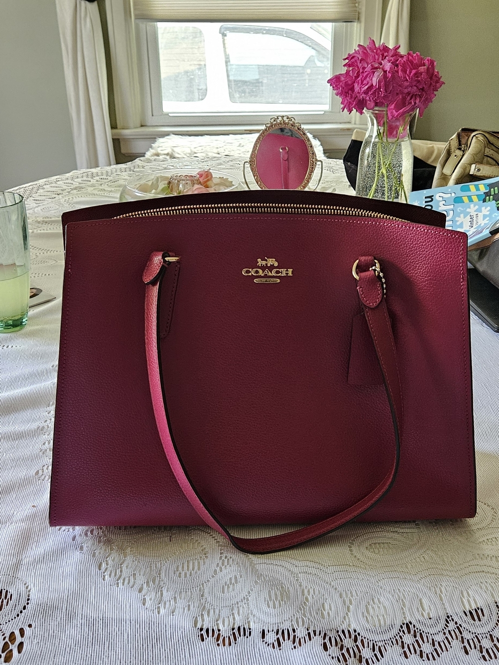 Coach Burgundy Shoulder Bag
